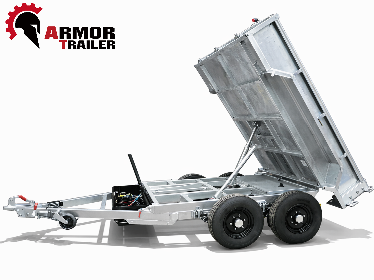 DISCOUNT  (RRP $7600 / Now $6990 ) 8x5 Galvanised Heavy Duty Tandem With Elec Brake Hydraulic Tipper Trailer ATM3500KG (Model : TH85)